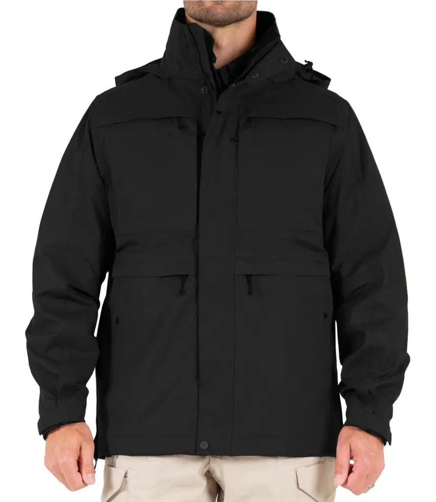 [118500-019-5XL-R] First Tactical - Men’s Tactix 3-In-1 System Parka (019-Black, 5XL, Regular)